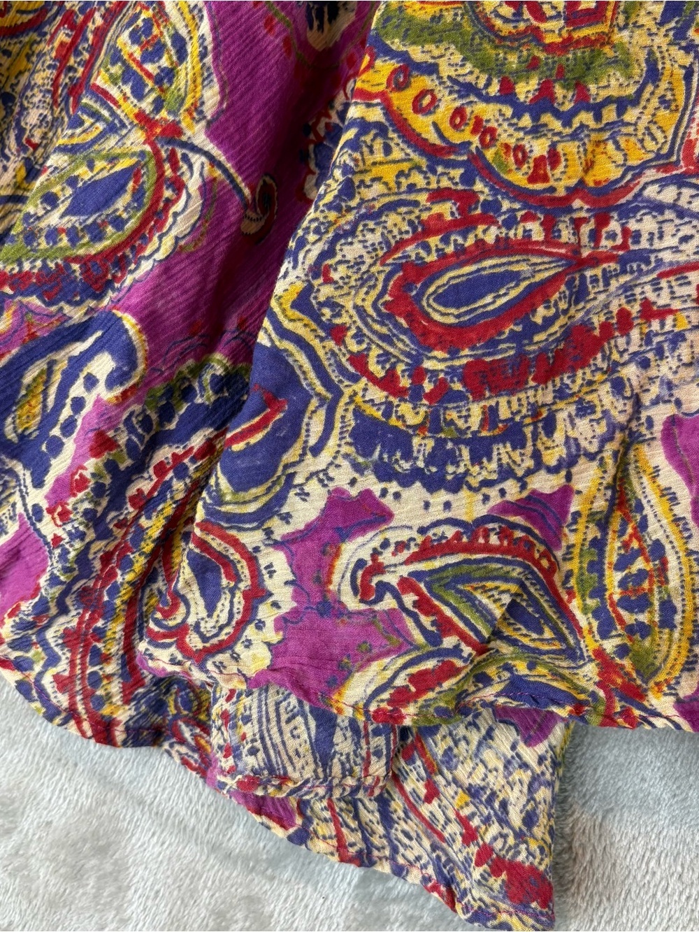 Lauren Ralph Lauren Paisley Asymmetrical Skirt Wmn’s M - Picture 2 of 10